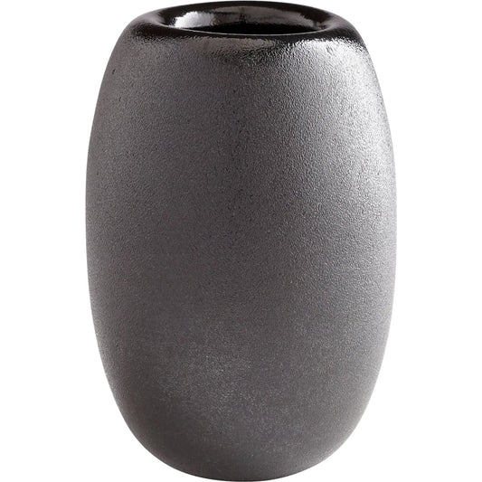 001 S-257141 | Primary Silo | Round Hylidea Vase by Cyan Design in black. Made from glass in a modern style.