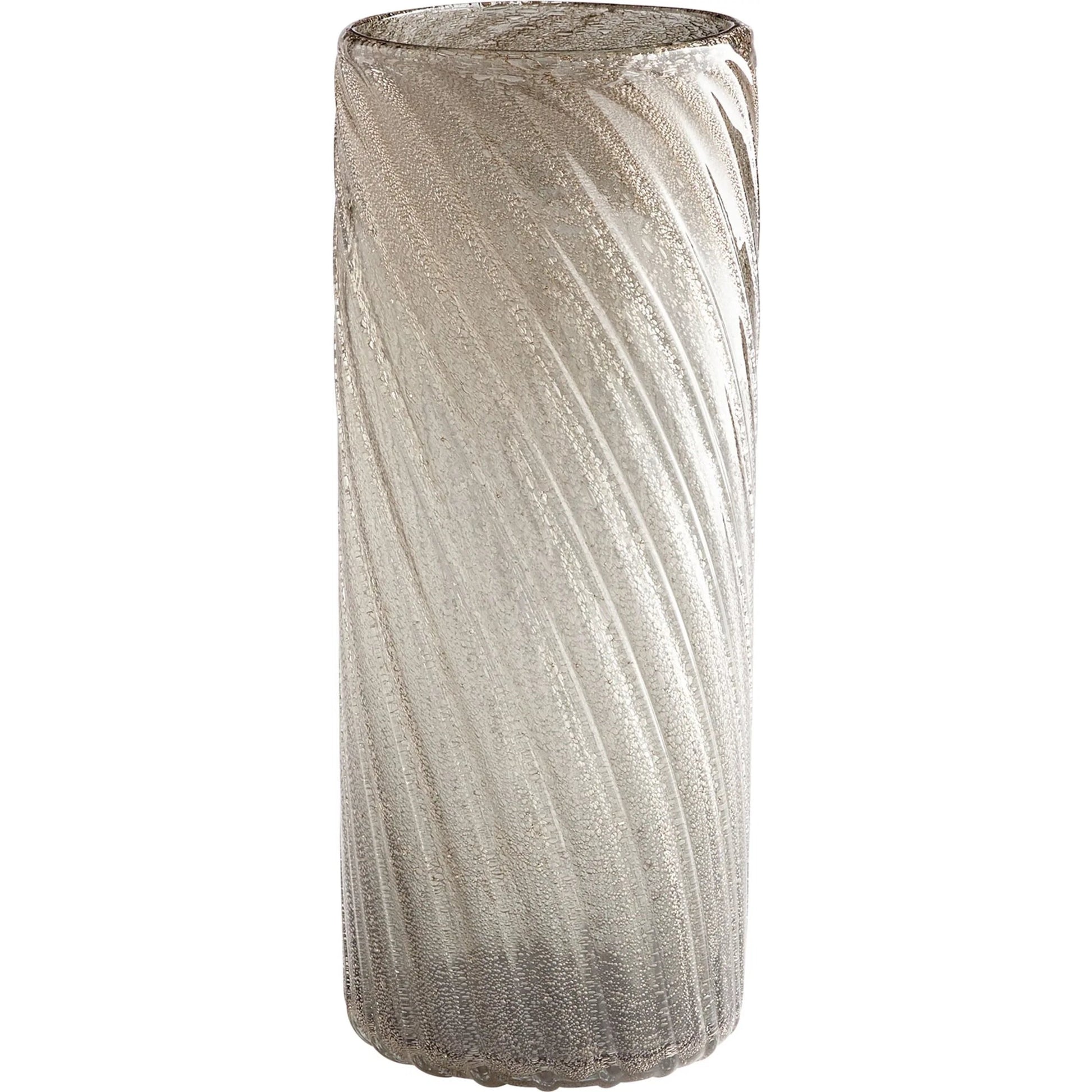 Alexis Vase by Cyan Design in almond gold. Made from glass in a modern style.