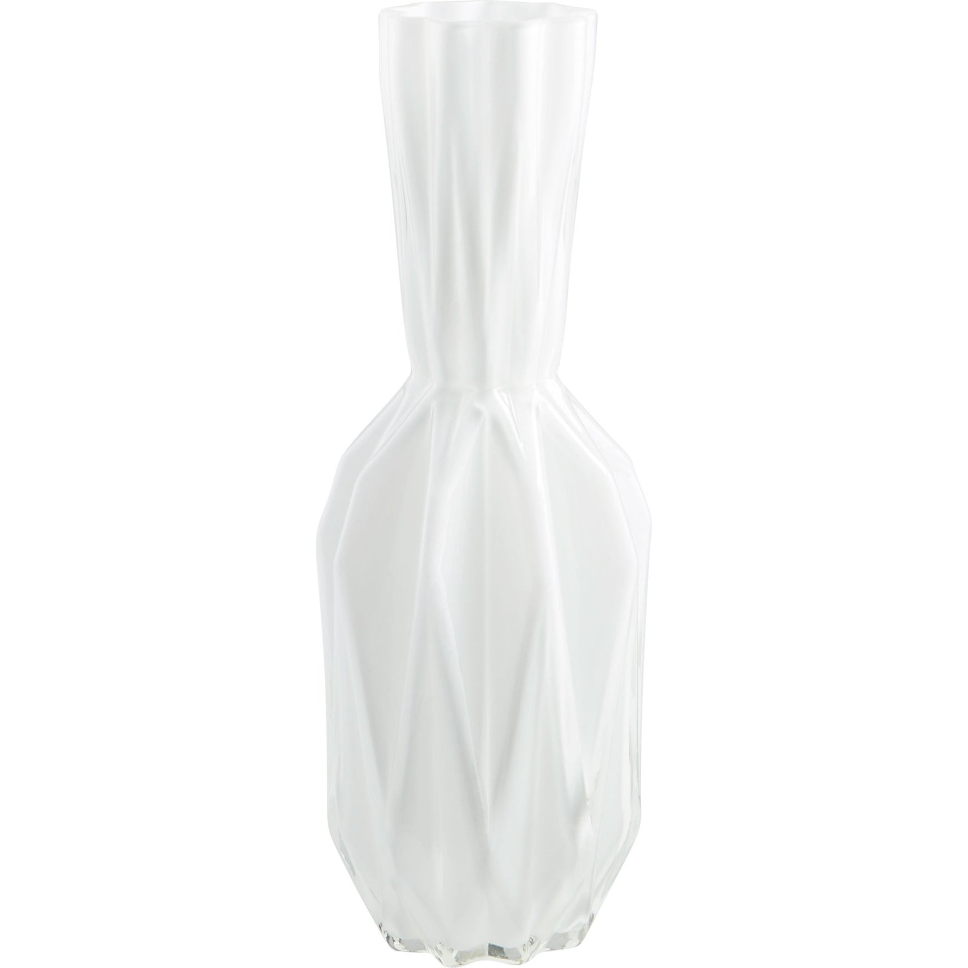 Infinity Origami Vase by Cyan Design in white. Made from glass in a modern style.