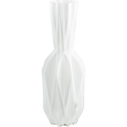 Infinity Origami Vase by Cyan Design in white. Made from glass in a modern style.