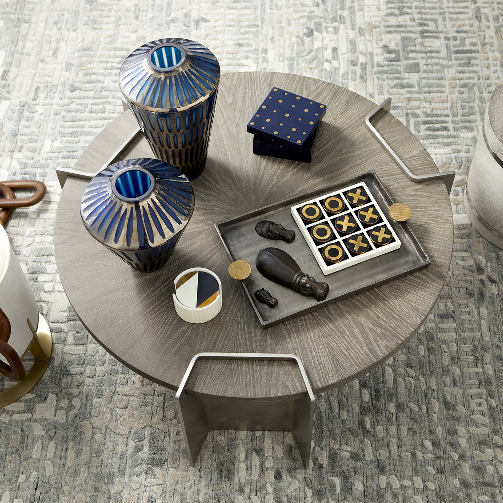 Toreen Vase by Cyan Design in blue. Made from glass in a modern style.