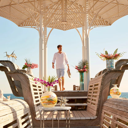 Kimbie Glass Vase by Cyan Design in multi colored. Made from glass in a modern style.