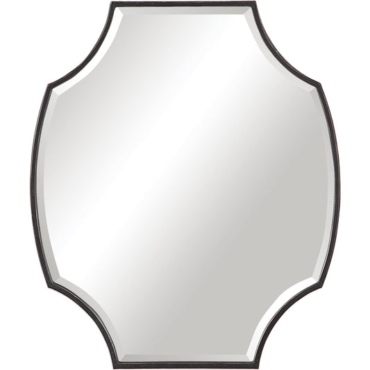 Ulalia Scalloped Mirror by Uttermost. Made from mdf, metal, mirror in a transitional style.