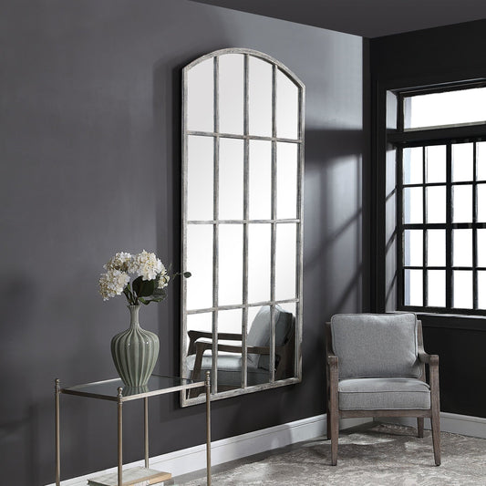 Amiel Ivory Arched Mirror by Uttermost. Made from metal, glass, mdf in a cottage & farmhouse style.