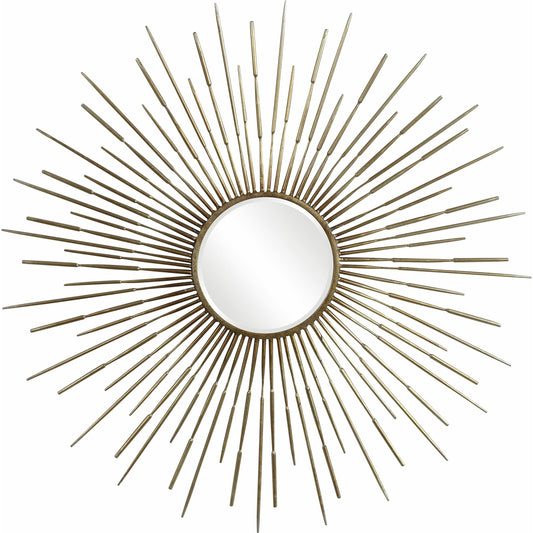 Golden Rays Starburst Mirror by Uttermost. Made from iron, mirror, mdf in a modern style.