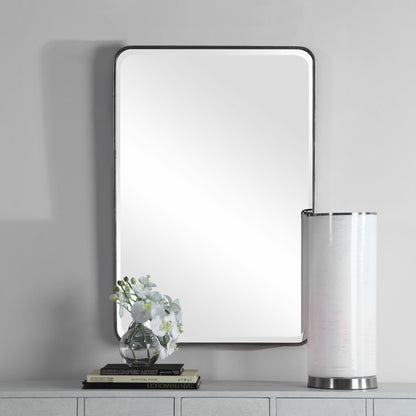 Aramis Silver Mirror by Uttermost in silver. Made from iron, glass, mdf in a modern style.