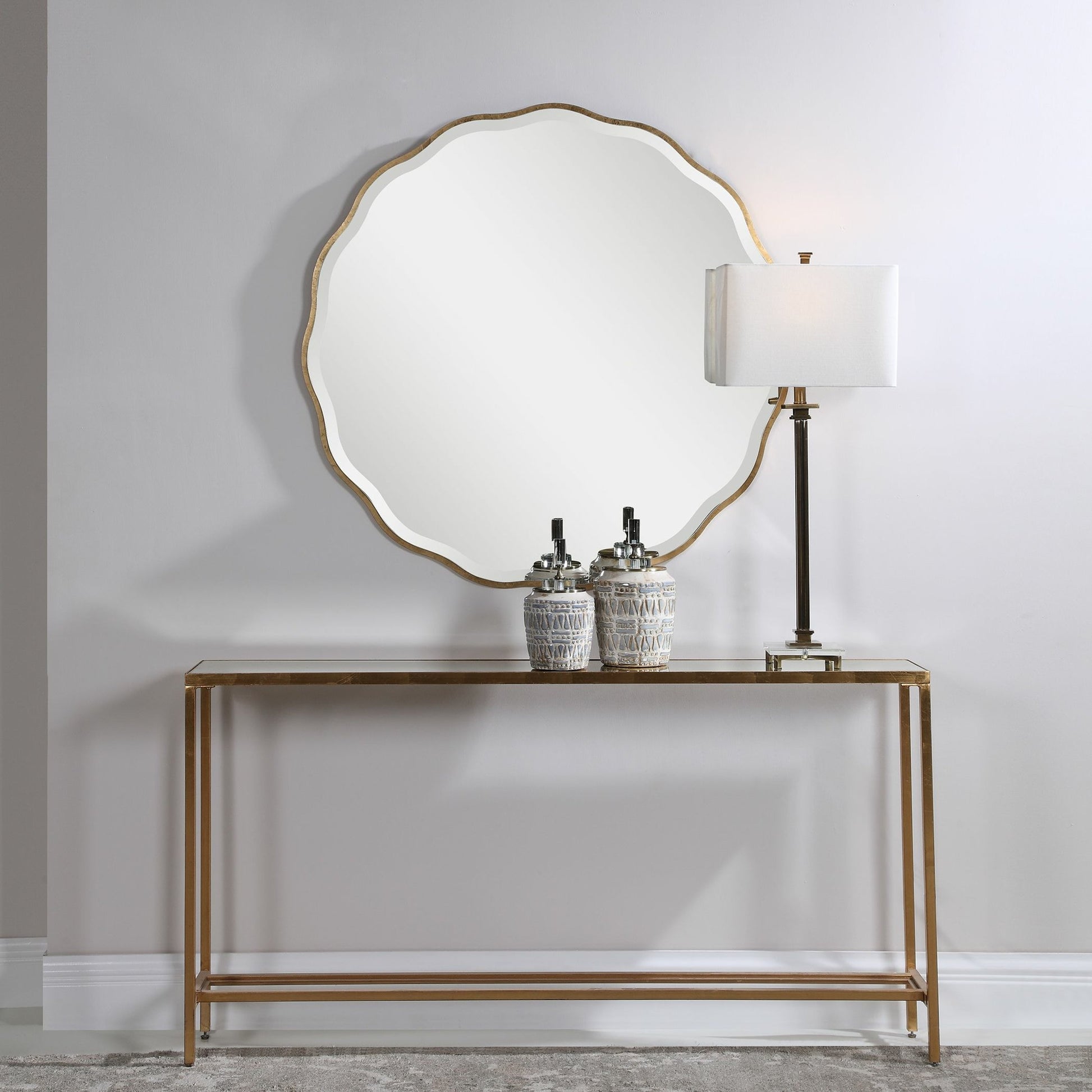 Aneta Mirror by Uttermost. Made from mdf, glass in a transitional style.