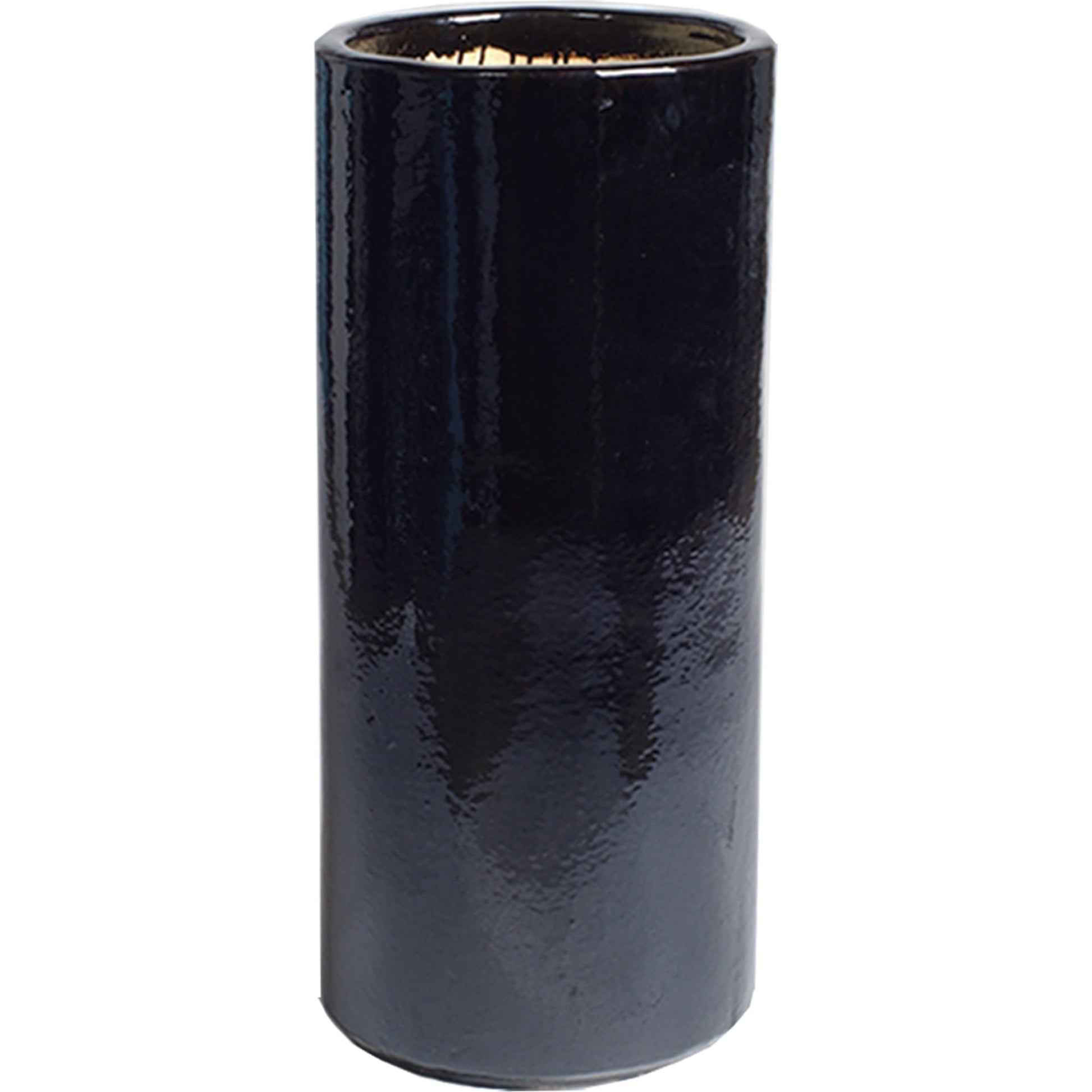 Tall Round Pot by Emissary USA in glossy glaze. Made from ceramic in a traditional style.