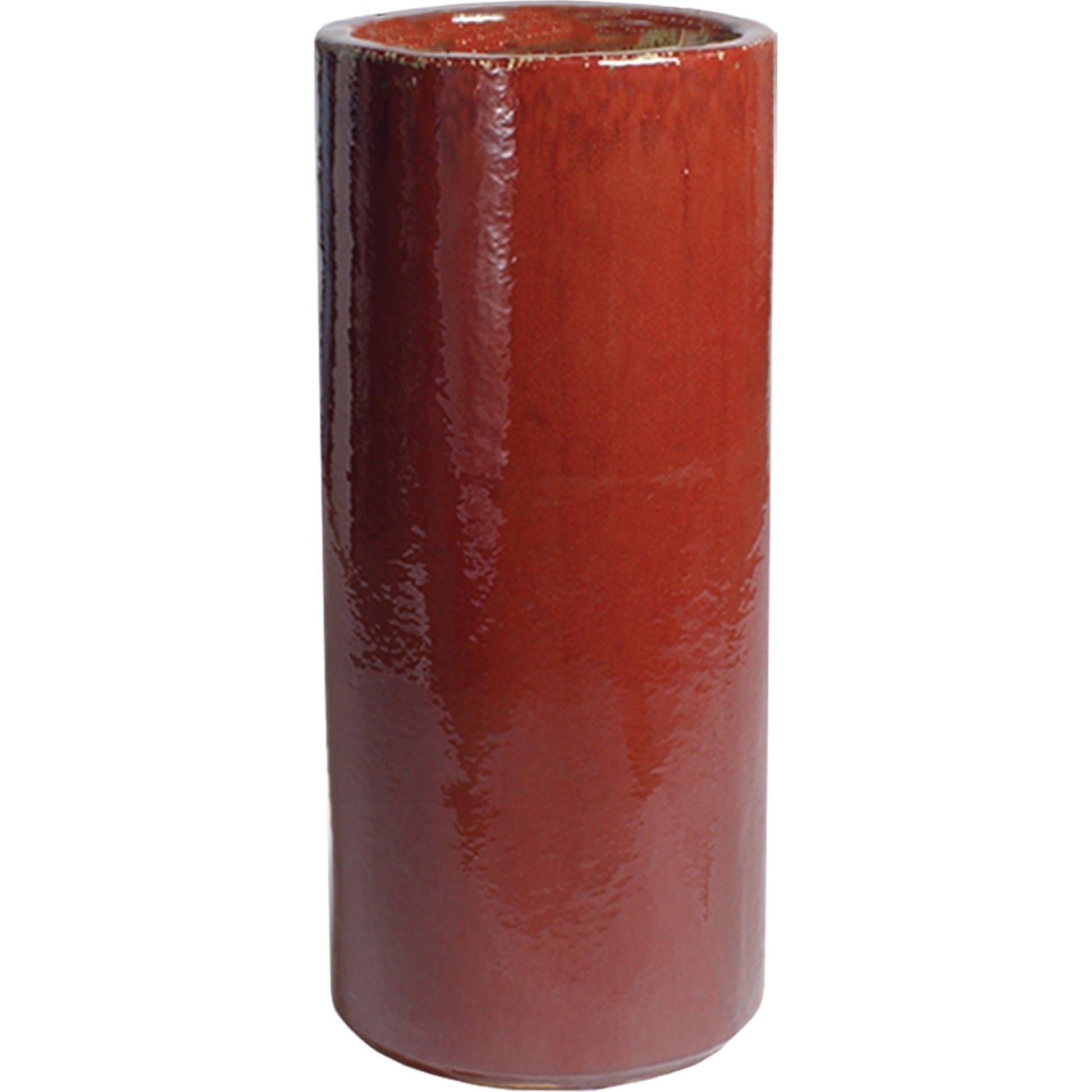 Tall Round Pot by Emissary USA in glossy glaze. Made from ceramic in a traditional style.