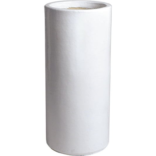 Tall Round Pot by Emissary USA in glossy glaze. Made from ceramic in a traditional style.