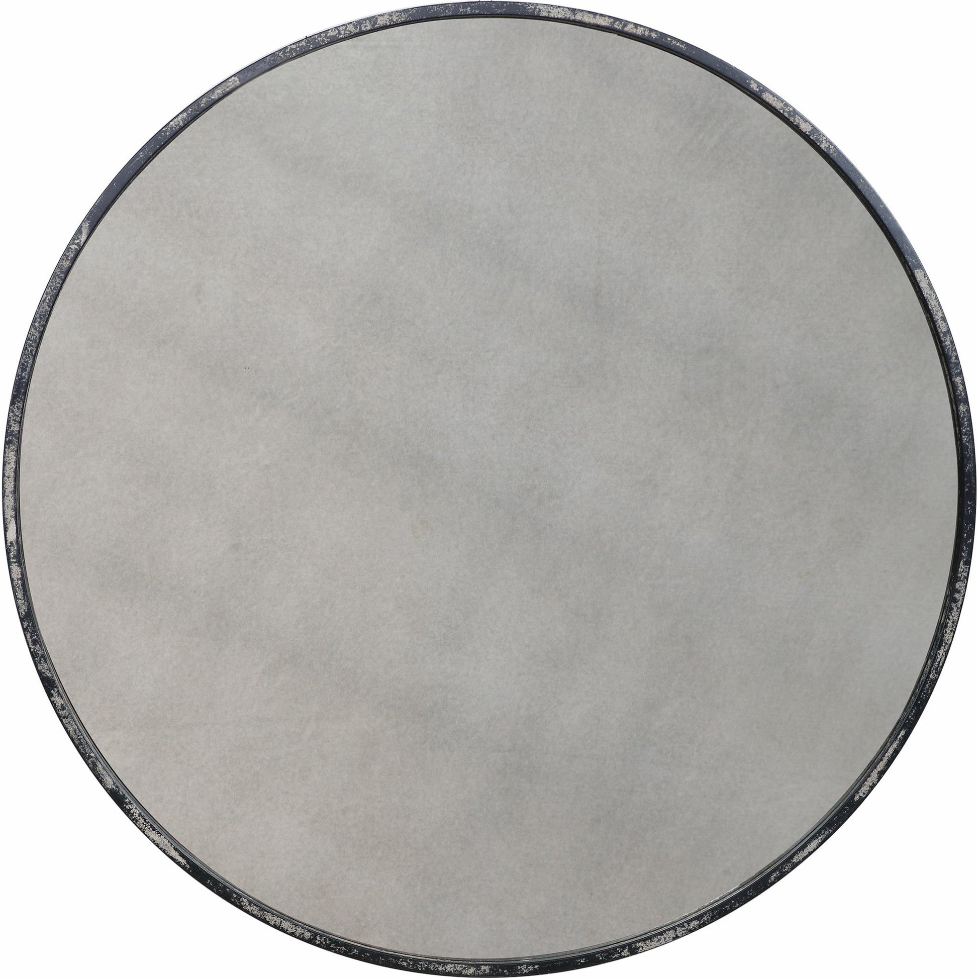Argand Industrial Round Mirror by Uttermost. Made from metal, mdf, glass in a modern style.