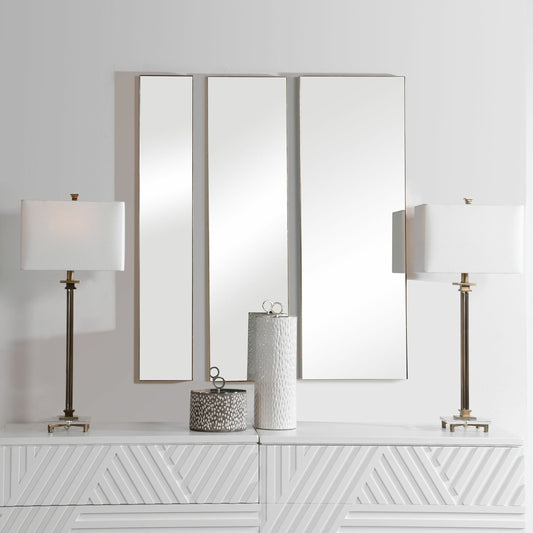 Rowling Mirrors by Uttermost in gold. Made from metal, mdf, glass in a modern style.