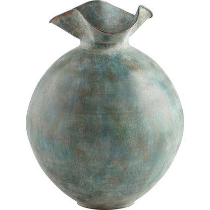 Pluto Vase by Cyan Design in gold patina. Made from iron in a rustic style.