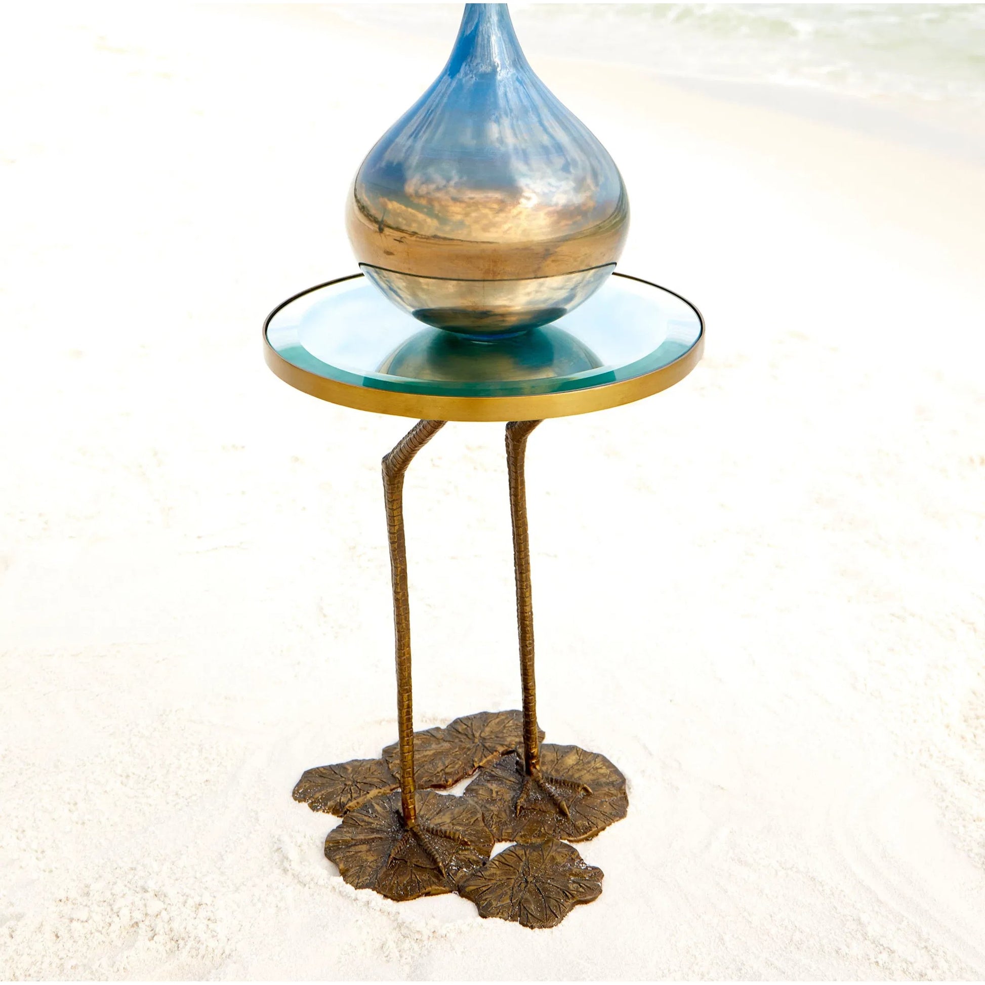 Ariel Vase by Cyan Design in iridescent sunset. Made from glass in a modern style.