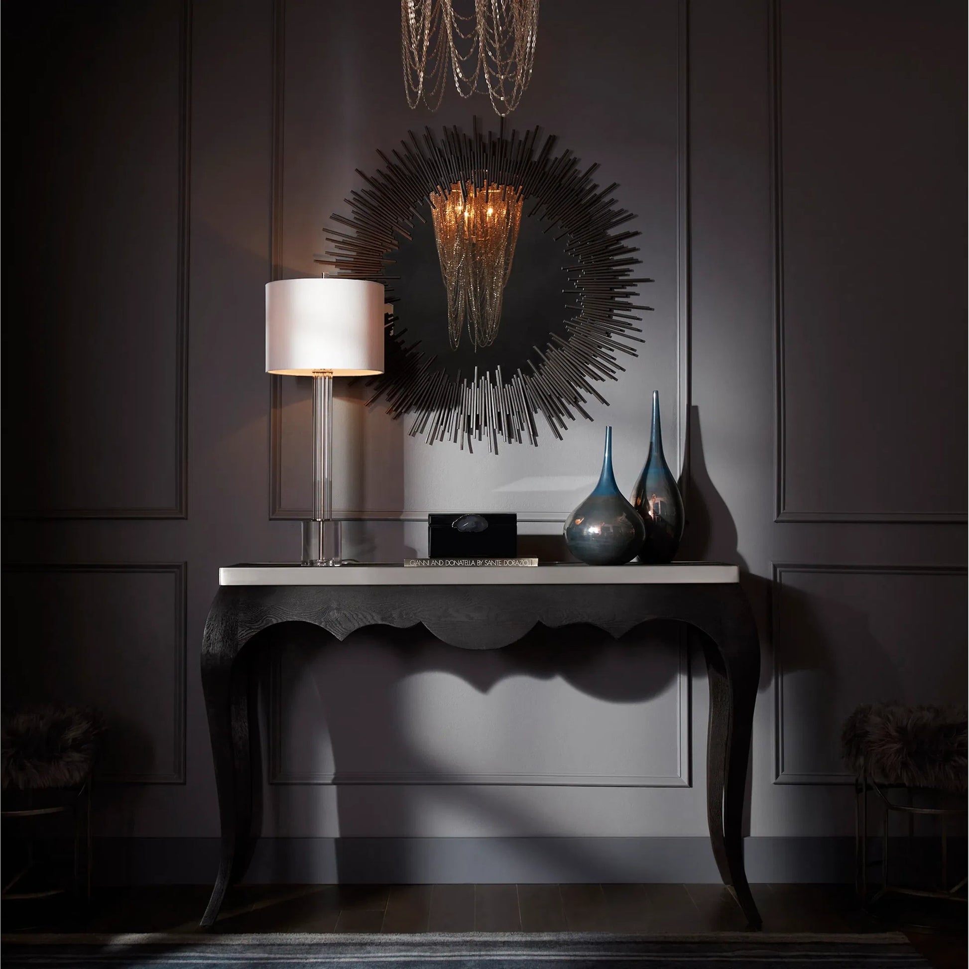 Ariel Vase by Cyan Design in iridescent sunset. Made from glass in a modern style.