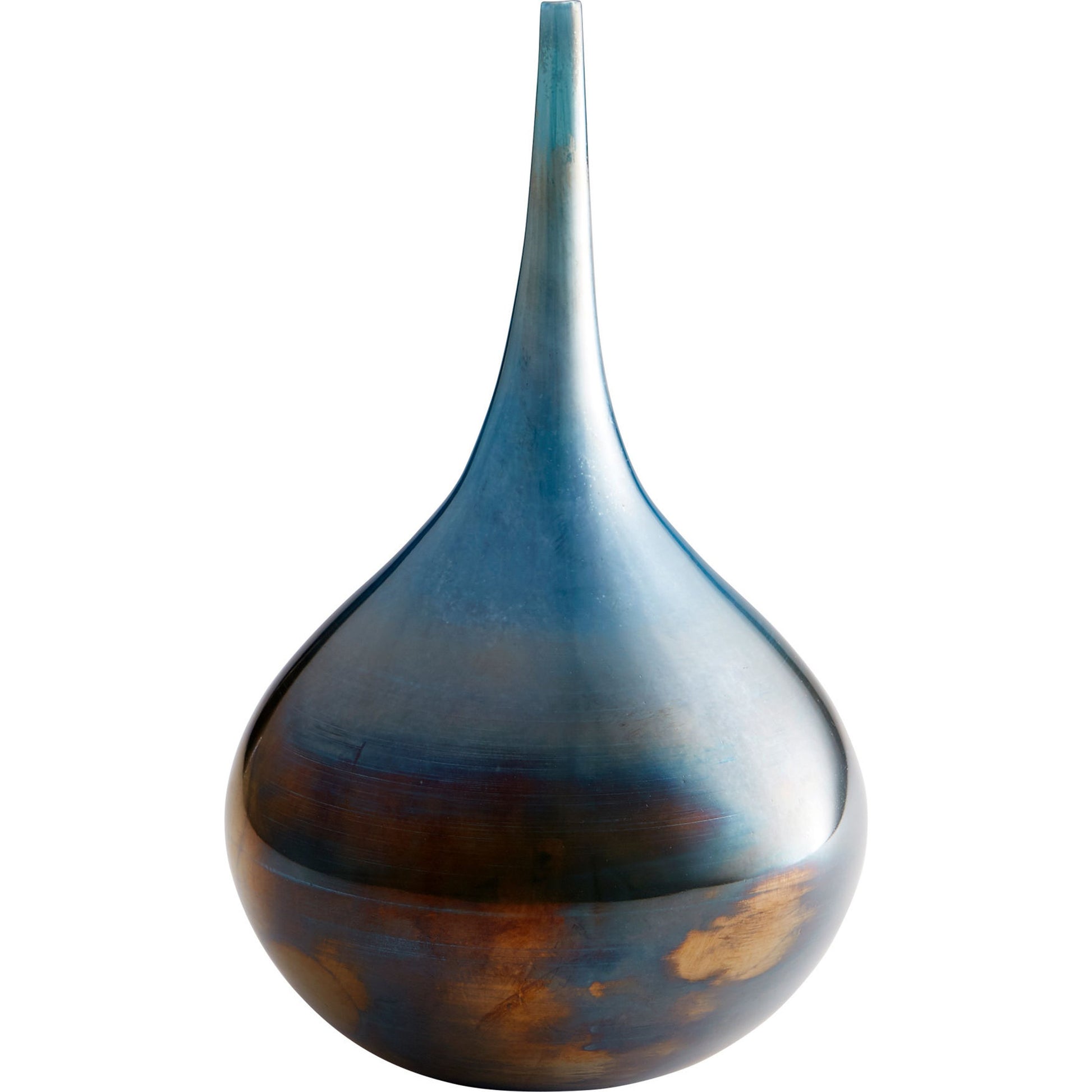 Ariel Vase by Cyan Design in iridescent sunset. Made from glass in a modern style.