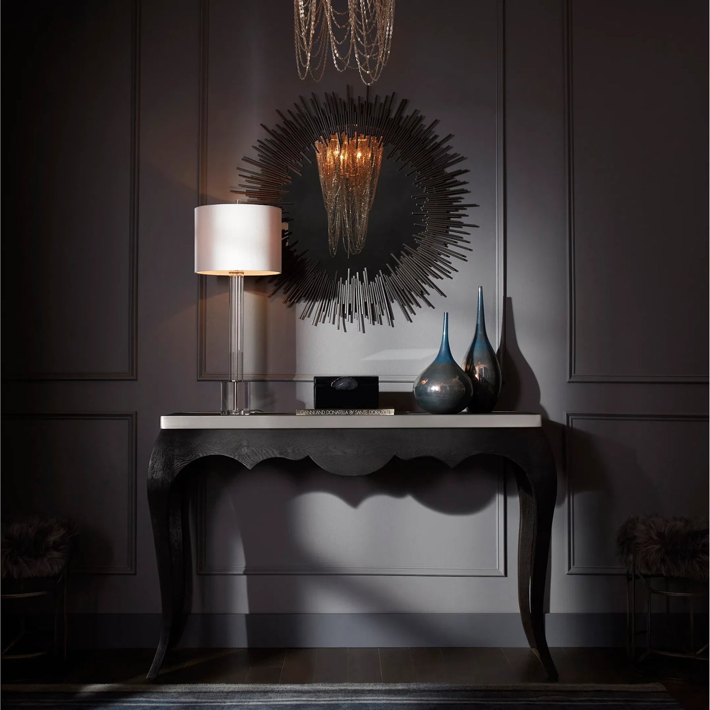 020 S-254465 | Lifestyle | Ariel Vase by Cyan Design in iridescent sunset. Made from glass in a modern style.