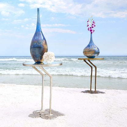 Ariel Vase by Cyan Design in iridescent sunset. Made from glass in a modern style.