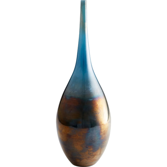 Ariel Vase by Cyan Design in iridescent sunset. Made from glass in a modern style.