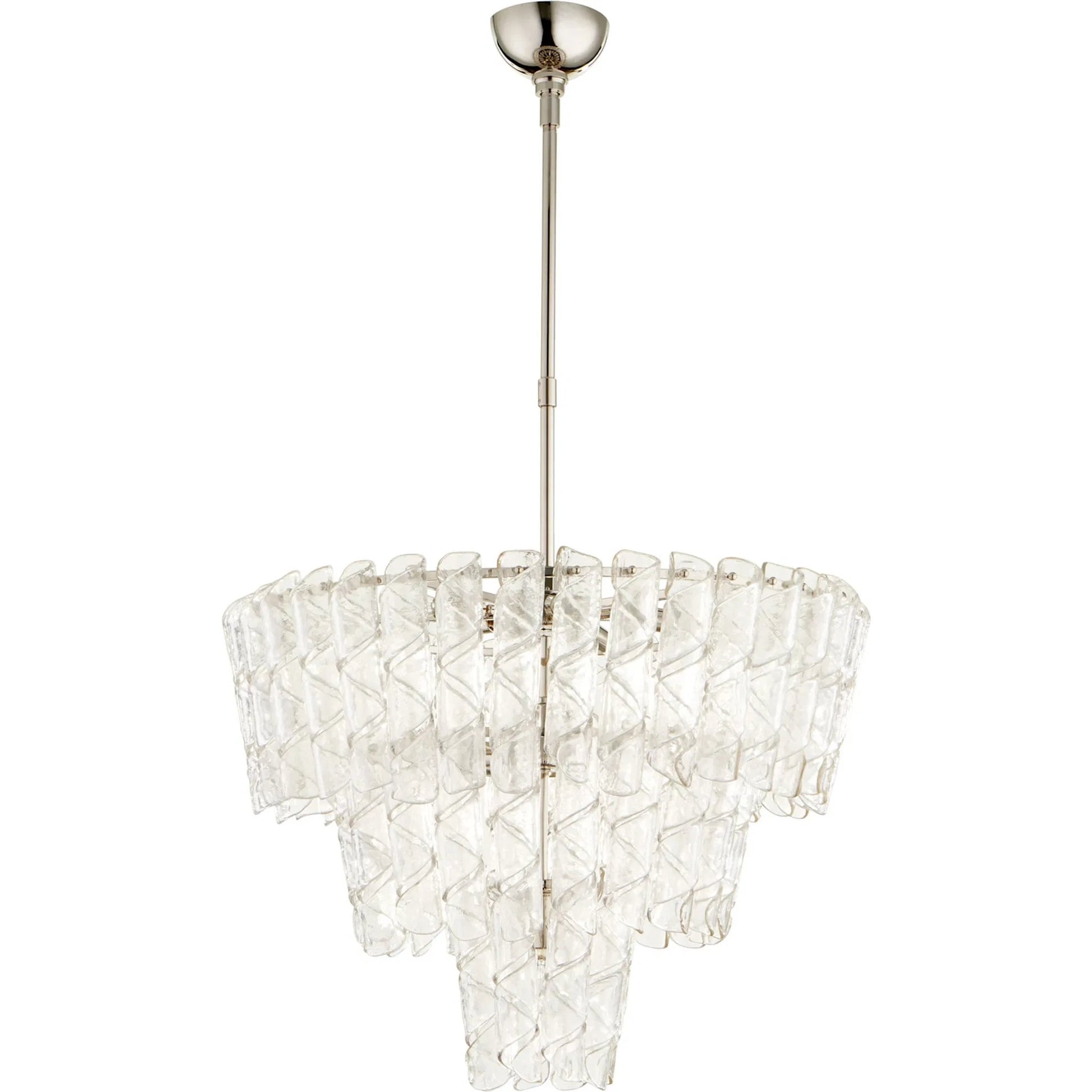 Cannoli Pendant by Cyan Design in polished nickel. Made from iron, clear glass in a modern style.