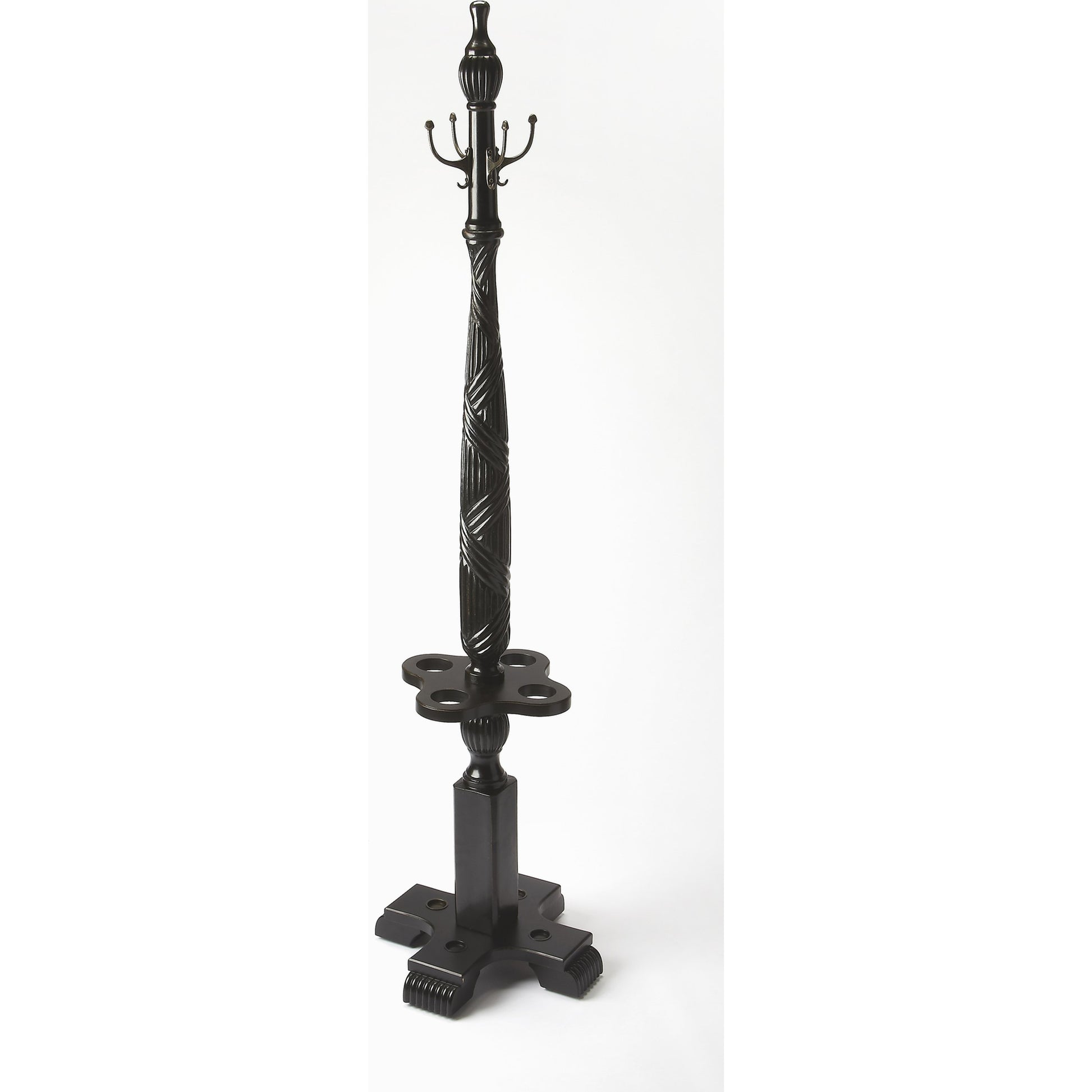 Haywood Costume by Butler Specialty Company in gray and driftwood. Made from rubberwood solids, antique brass hardware in a traditional style.