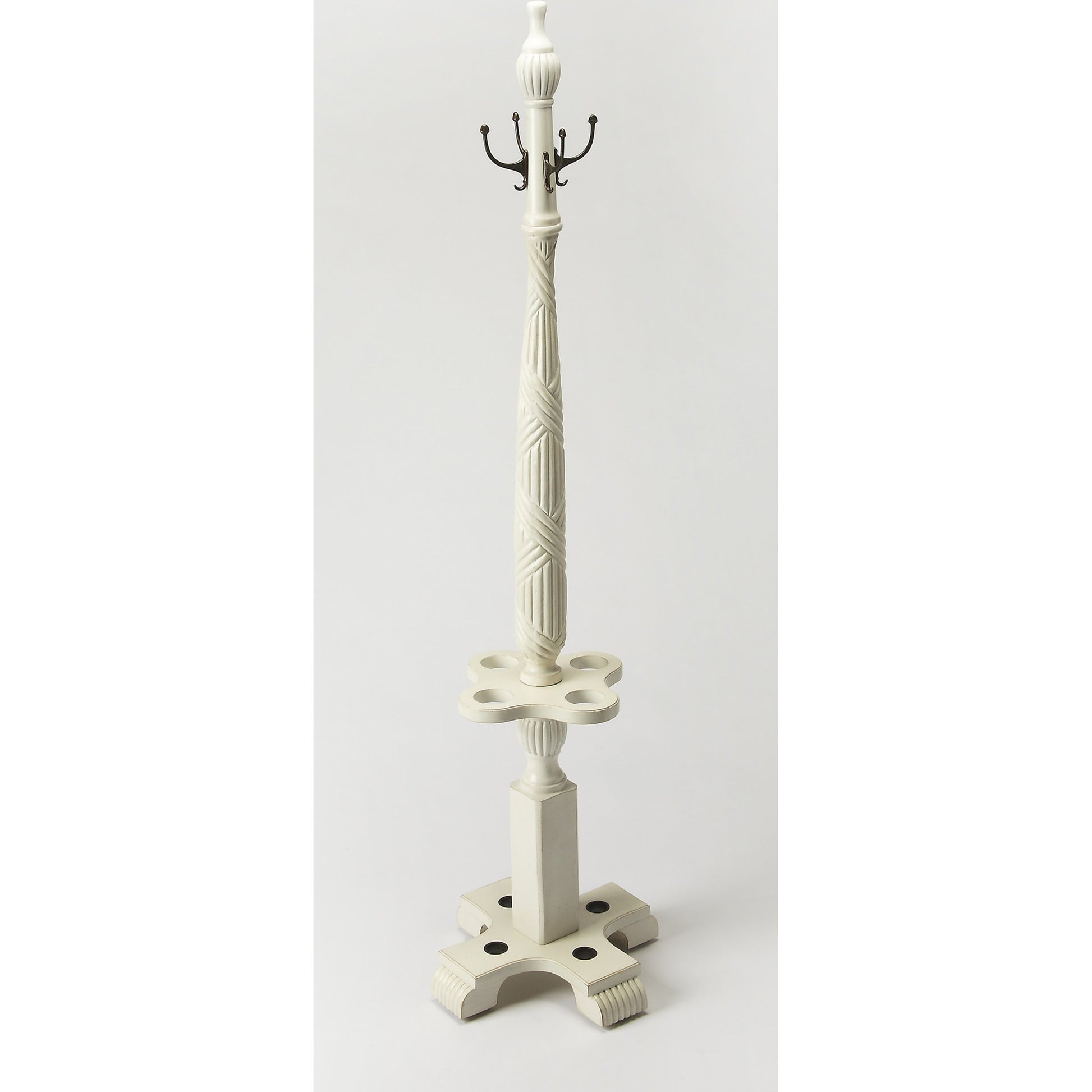 Haywood Costume by Butler Specialty Company in gray and driftwood. Made from rubberwood solids, antique brass hardware in a traditional style.