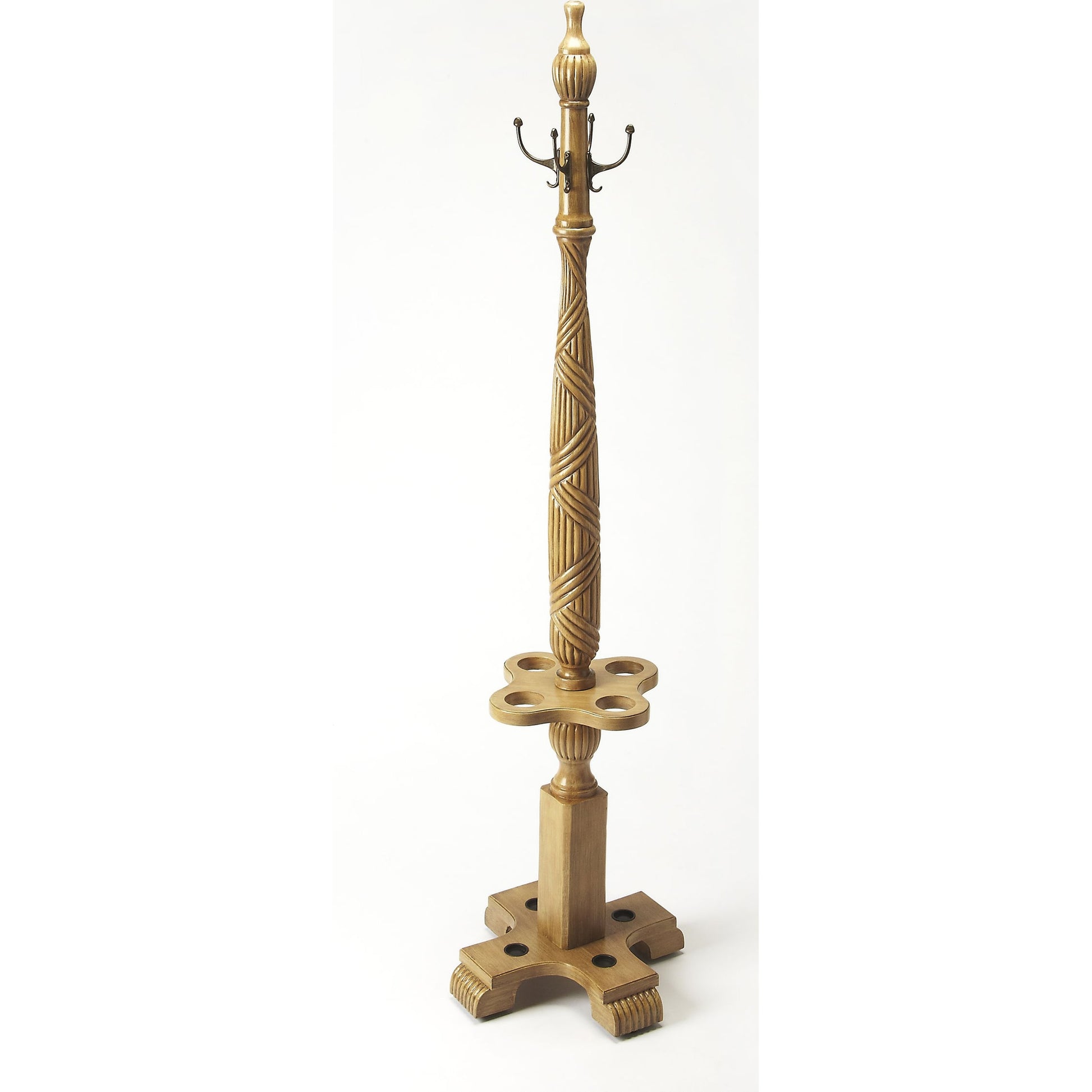 Haywood Costume by Butler Specialty Company in gray and driftwood. Made from rubberwood solids, antique brass hardware in a traditional style.