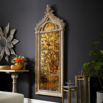 Louvre Wall Art by Cyan Design in rustic gold. Made from polyfoam, mirrored glass in a eclectic & global style.