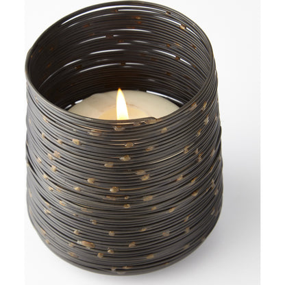 Luniana Candleholder by Cyan Design in antique black. Made from iron in a modern style.