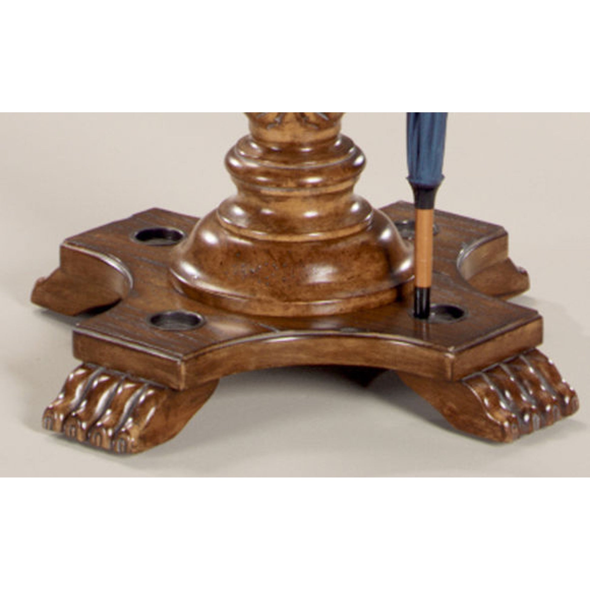 Laird Costumer by Butler Specialty Company. Made from rubberwood solids, antique brass plated hooks in a traditional style.
