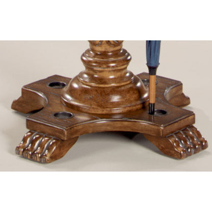 Laird Costumer by Butler Specialty Company. Made from rubberwood solids, antique brass plated hooks in a traditional style.