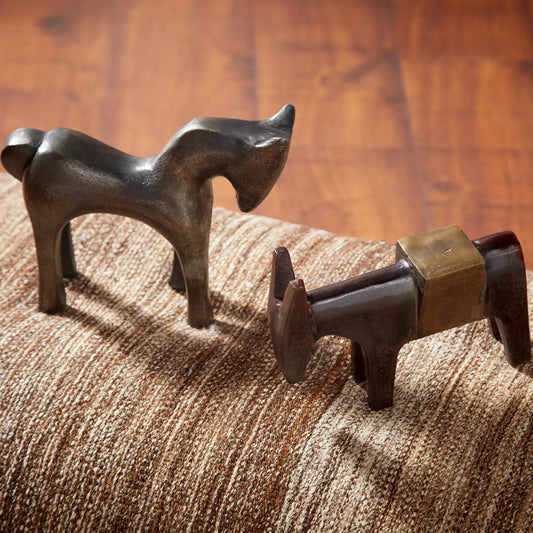 Bongo Bill Sculpture #1 by Cyan Design in bronze. Made from aluminum in a rustic style.