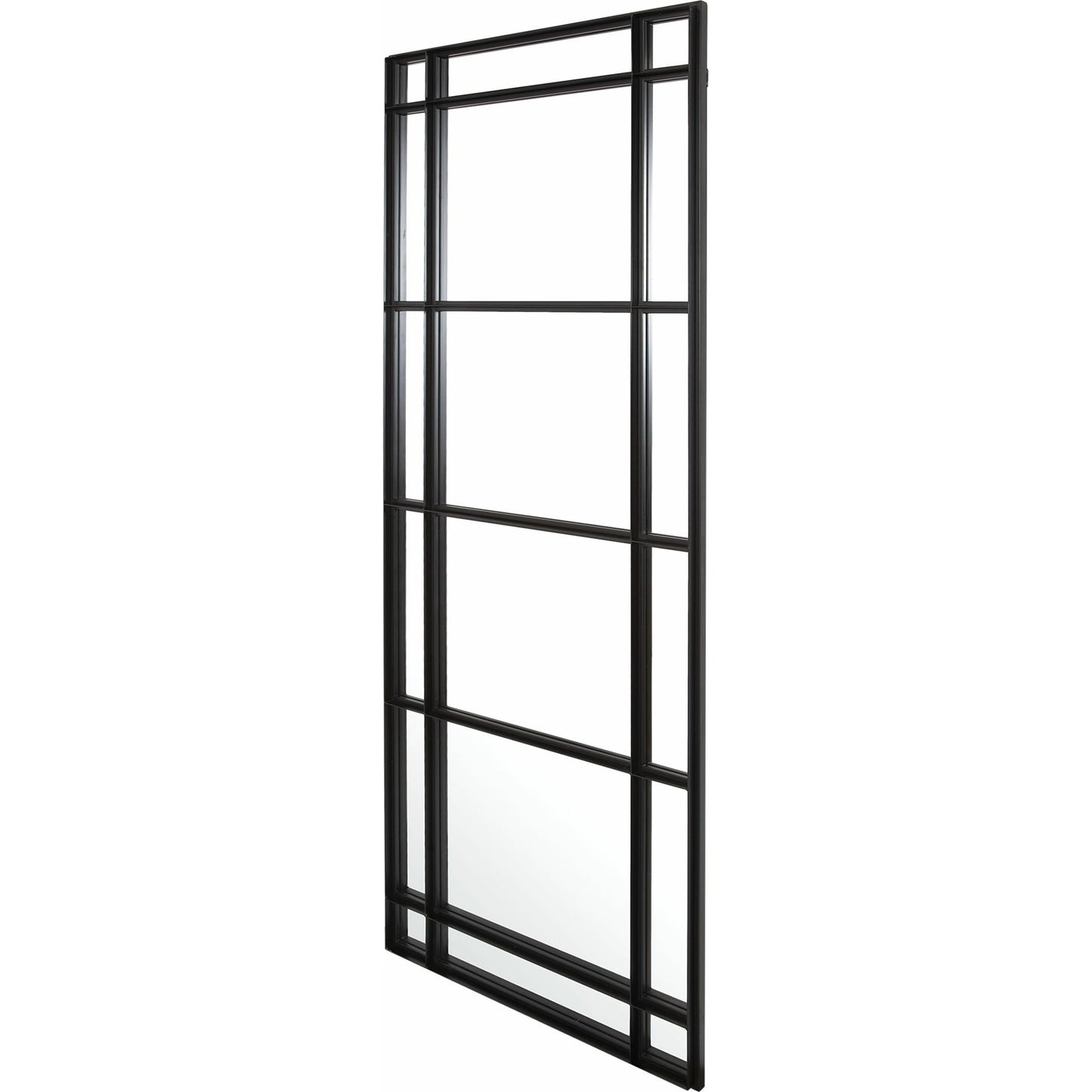 001 SI-1789752 | Additional Silo | Atticus Mirror by Uttermost in satin black. Made from iron, mdf, glass in a traditional style.