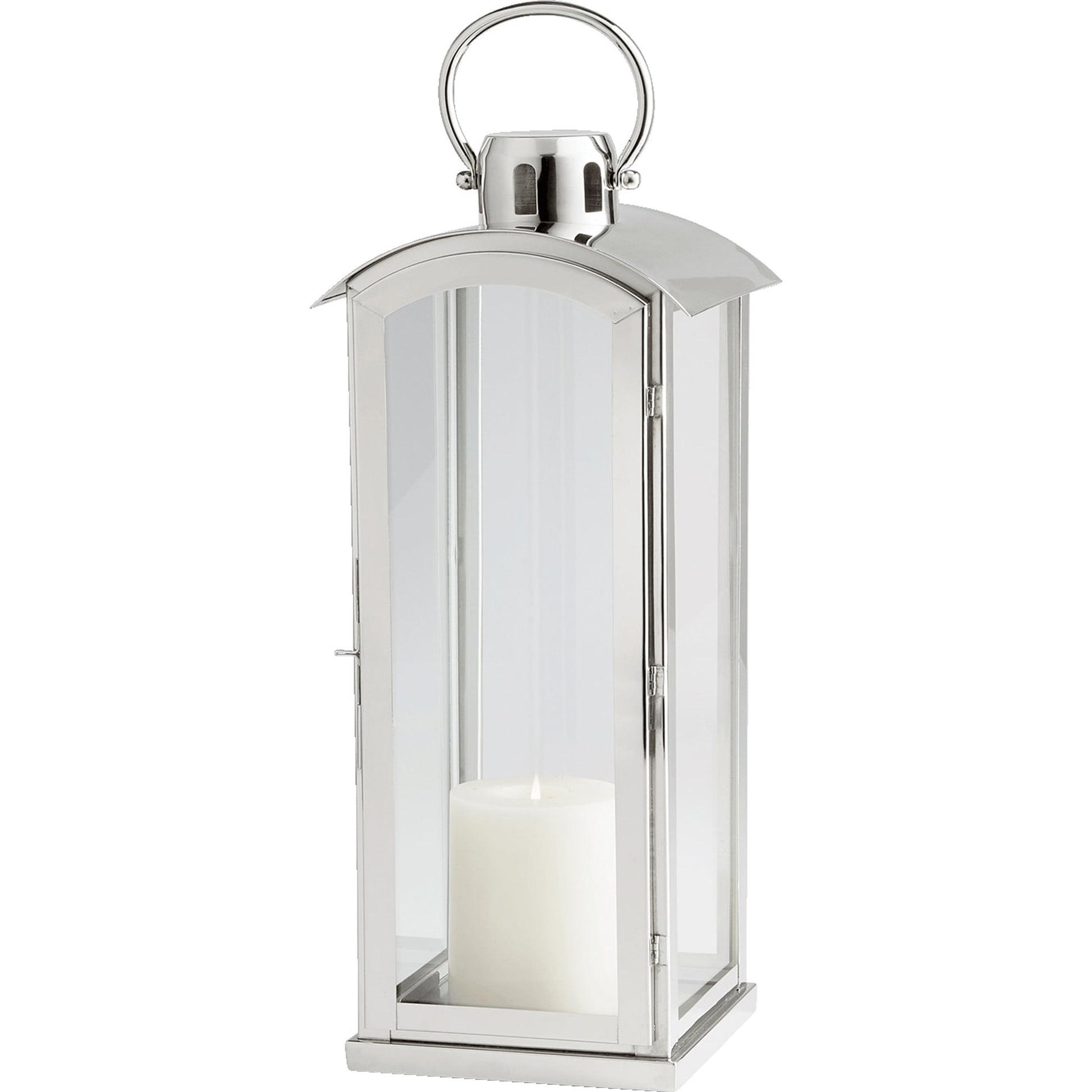 Wilder Candleholder by Cyan Design in nickel. Made from stainless steel, glass in a transitional style.