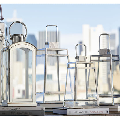 Wilder Candleholder by Cyan Design in nickel. Made from stainless steel, glass in a transitional style.