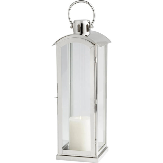 Wilder Candleholder by Cyan Design in nickel. Made from stainless steel, glass in a transitional style.