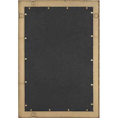 Cocos Mirror by Uttermost in dark gold. Made from iron, glass coconut shell, mdf in a transitional style.