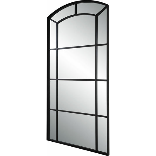 Camber Arch Mirror by Uttermost in satin black. Made from iron, glass, mdf in a traditional style.