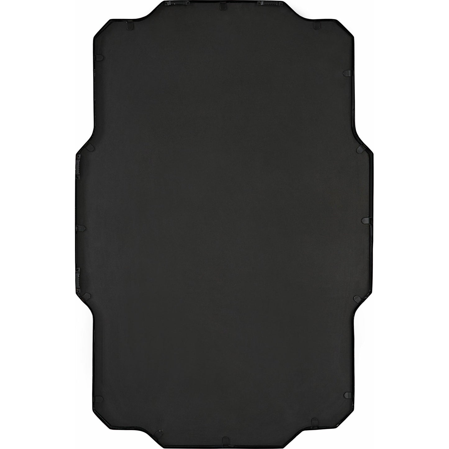 002 SI-1789763 | Closeup | Casmus Wall Mirror by Uttermost in matte black. Made from iron, glass, mdf in a transitional style.