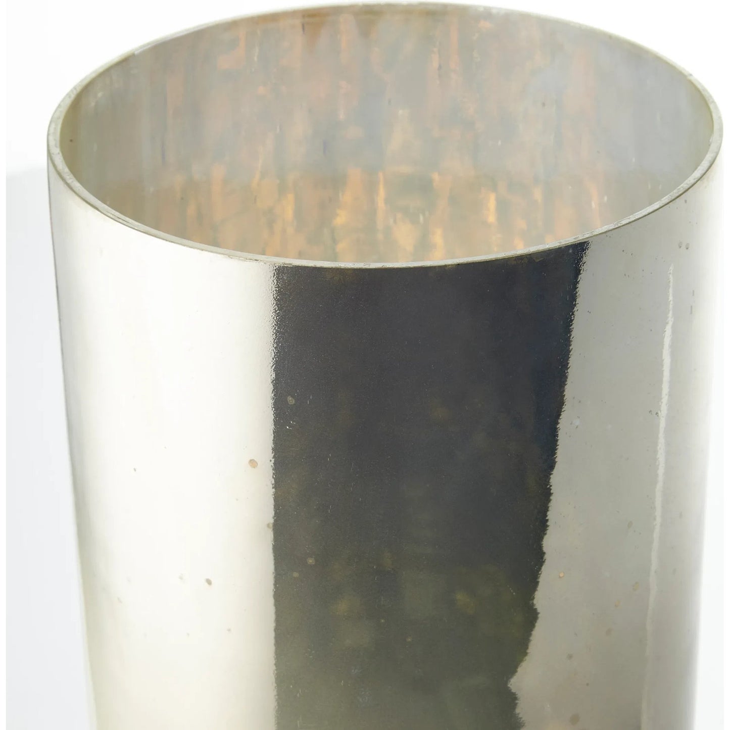 008 S-299806 | Closeup | Isadora Vase by Cyan Design in nickel, snow white glass. Made from aluminum, glass in a transitional style.