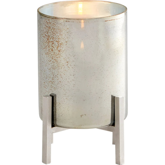 Basil Candleholder by Cyan Design in black, verdi garnet glass. Made from iron, glass in a modern style.