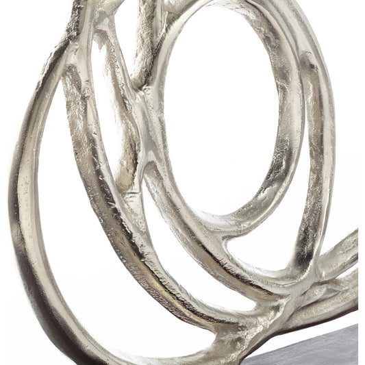 Lipsice Sculpture by Cyan Design in nickel, black. Made from aluminum in a modern style.