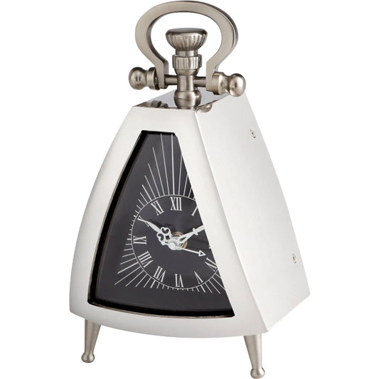 On the Dot Clock by Cyan Design in nickel. Made from wood, iron, aluminum in a modern style.