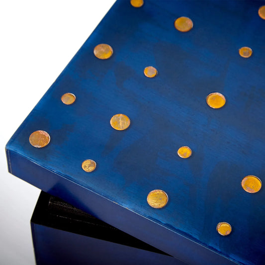 Dotty Container by Cyan Design in black, brass. Made from resin, wood, brass in a modern style.