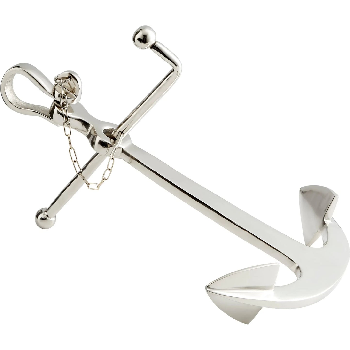 001 S-299702 | Primary Silo | Anchors Aweigh Sculpture by Cyan Design in nickel. Made from aluminum in a coastal style.