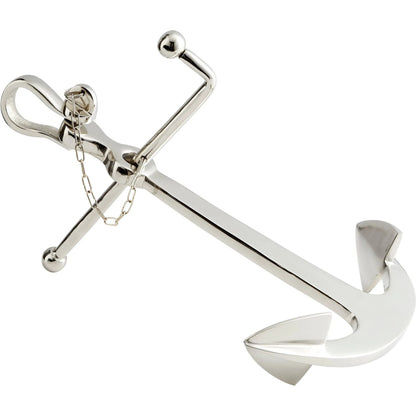Anchors Aweigh Sculpture by Cyan Design in nickel. Made from aluminum in a coastal style.