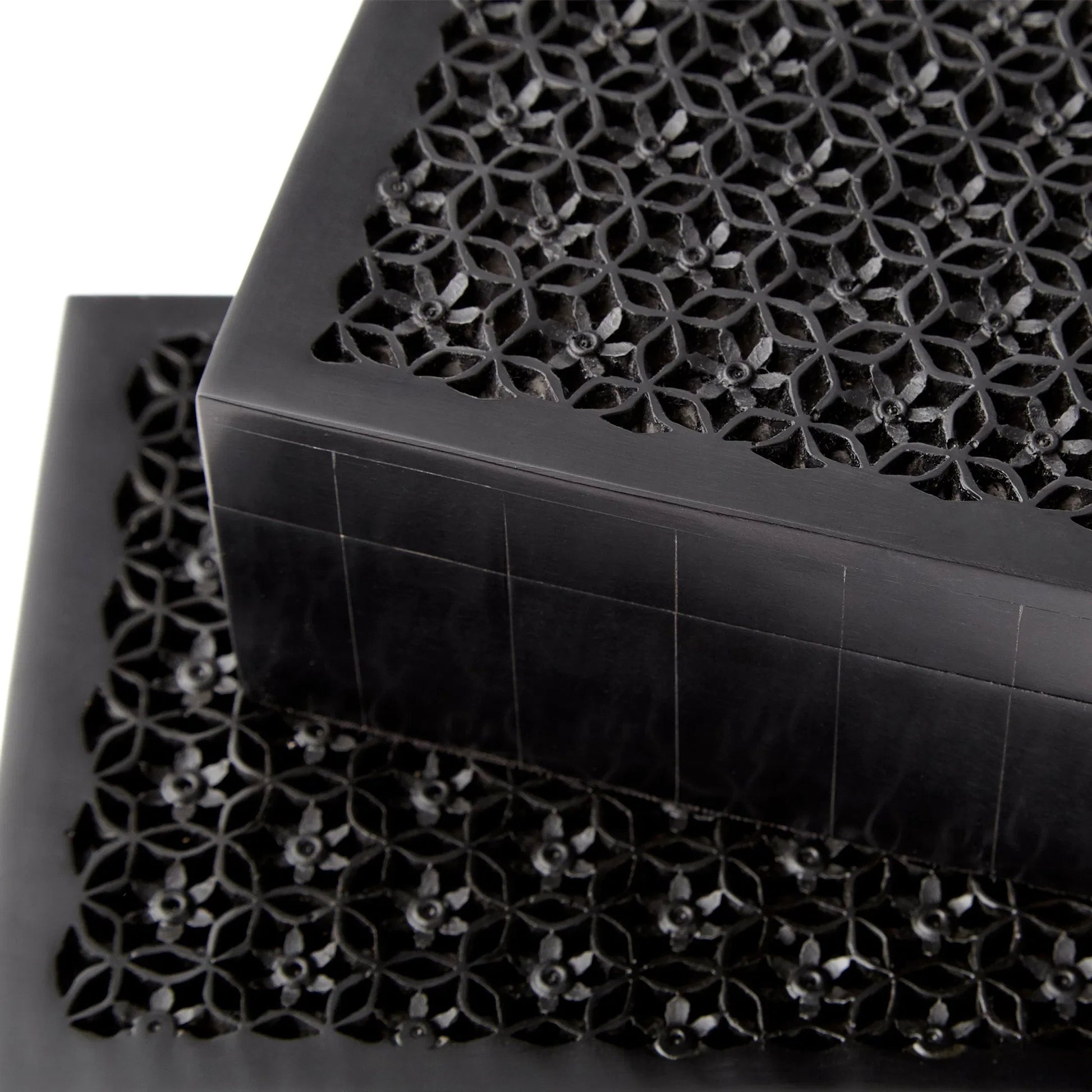 Magnolia Container #2 by Cyan Design in black. Made from resin, wood in a modern style.