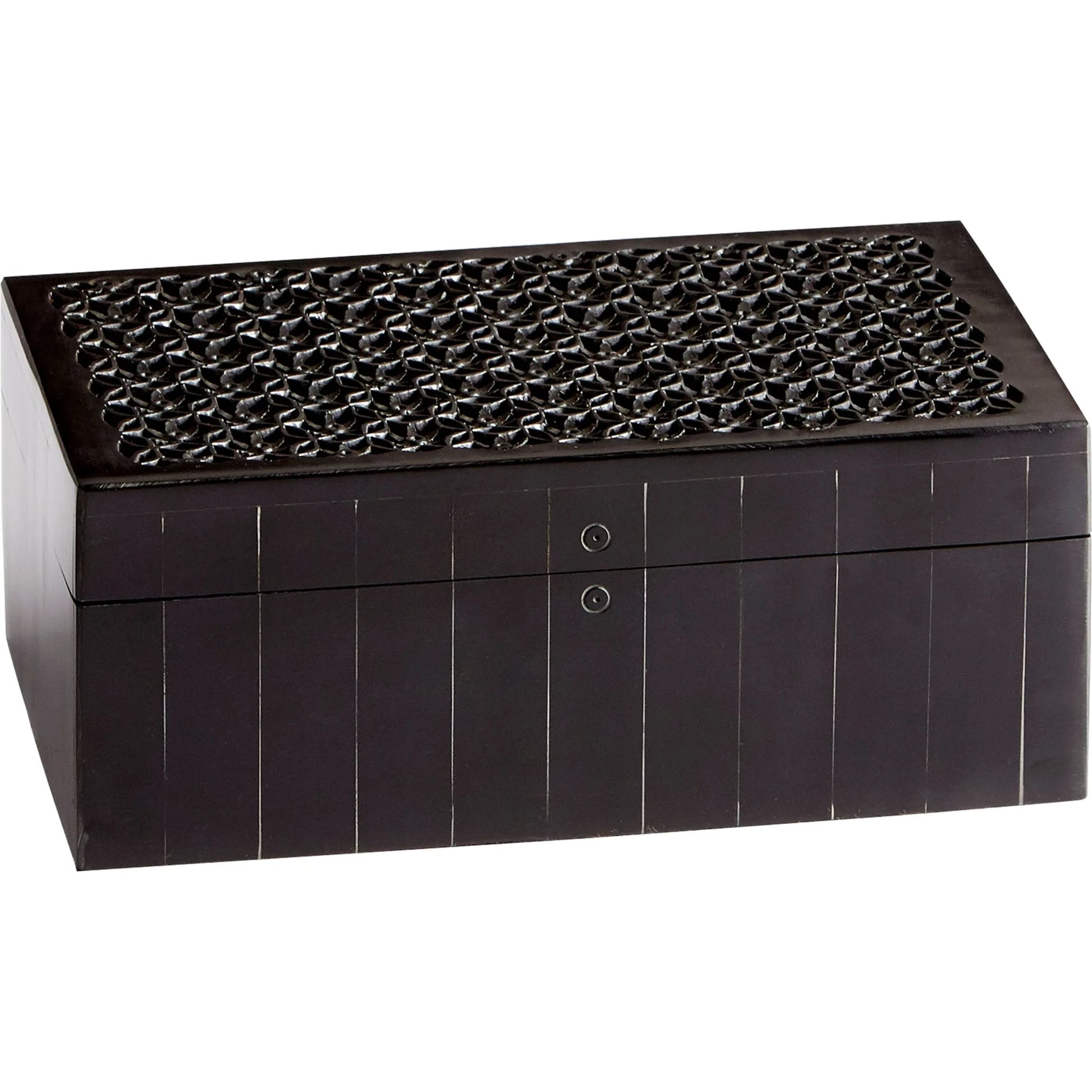 Magnolia Container #2 by Cyan Design in black. Made from resin, wood in a modern style.