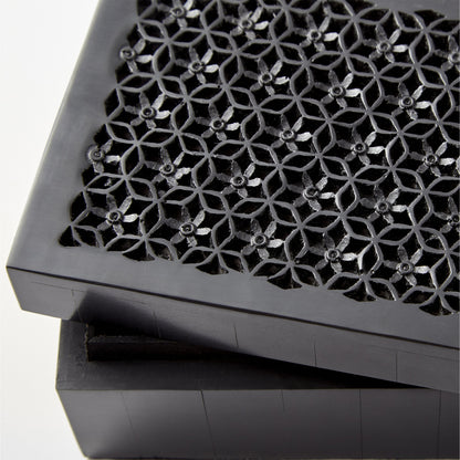 Magnolia Container #2 by Cyan Design in black. Made from resin, wood in a modern style.