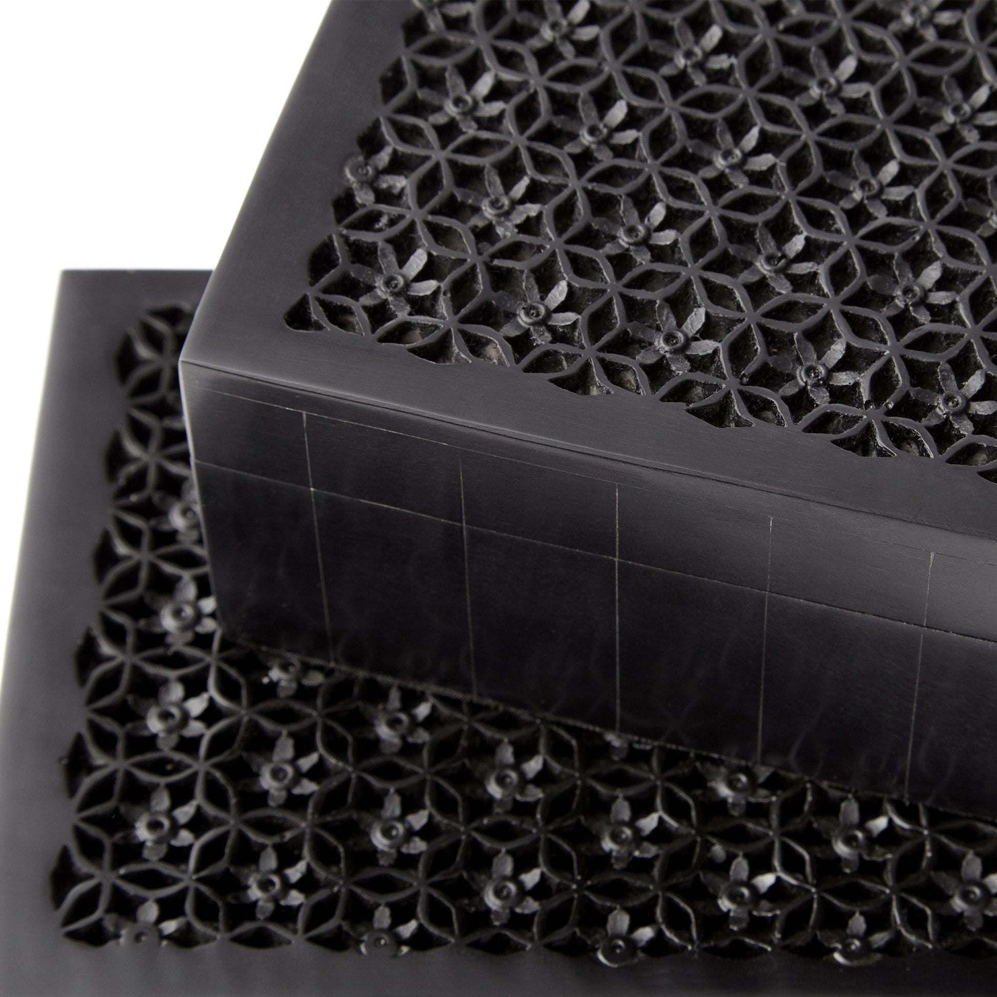 Magnolia Container #2 by Cyan Design in black. Made from resin, wood in a modern style.